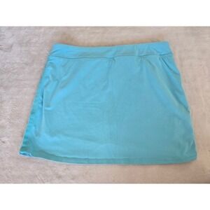 Talbots T by Talbots Light Blue Active Skort Zip Pockets Cotton Blend XL